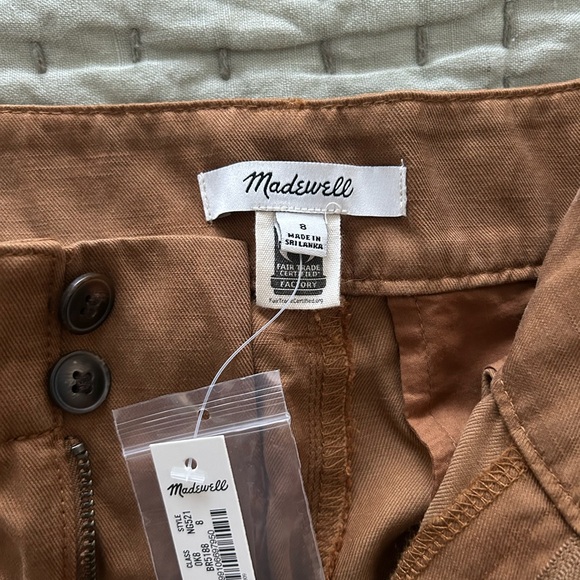 NWT Madewell Harlow brown wide leg trousers - Picture 2 of 7